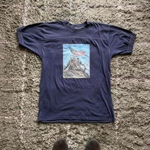 Vintage Olympia Parody Graphic T-Shirt Navy Blue Single Stitch XL 50/50 USA‎